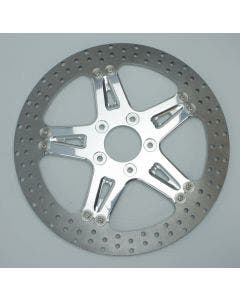 EPC Polished SST 5 Spoke 13" Front Brake Rotor Harley Touring FLH/T 08-20