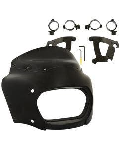 Memphis Shades Black Road Warrior Fairing with Trigger Lock Mount Kit FXFB 18-Up
