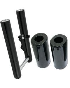 Arlen Ness Black Hot Legs and Fork Boot Slider Covers Package Touring FL 00-07