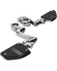 Ciro 60505 Mini Twin Rail Boards Extended Chrome Clevis 1 1/4" Engine Guards