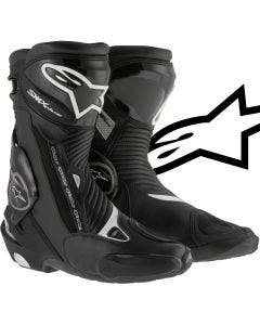 Purchase Alpinestars SMX Plus Black Street Track Motorcycle Boots (38-48) (5-13) 3404-0965 34040965 3404-0969 34040969 from Eastern Performance Cycles. Great prices and free shipping! S-MX