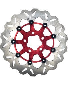 Galfer Wave 11.5" Full Floating Rear Brake Rotor W/Red Carrier 4 Harley 00-17