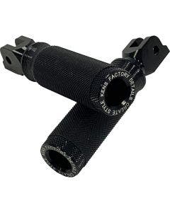 Kens Factory KFP-04 Black Next Level Rider Foot Pegs Harley M8 Softail 18-Up