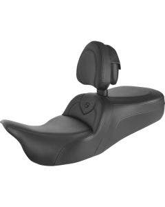 Saddlemen Black W/Black Stitch Roadsofa Seat W/Backrest Harley 09-24 FLH/FLT
