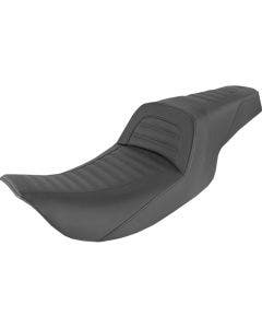 Saddlemen Black Slim Roll & Pleated 2-Up Seat Harley 97-07 FLHR 06-07 FLHX