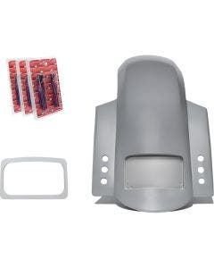 Bagger Nation Short Sport Rear Fender W/Chrome Thunder Bolt Tailights for Harley 
