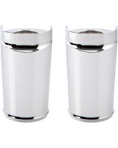 Ness Smooth Chrome Fork Boots Sliders Cow Bells Standard Length 4 Harley 14-up