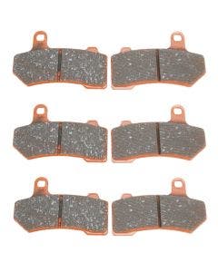 EBC FA409V x3 Semi Sintered Front/Rear Brake V Pads Set of 3 Harley FLH 08-18