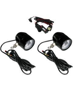 Custom Dynamics ProBeam Black LED Halo Fog Lamps Harley Touring FLH/T 14-Up