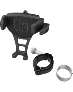 Ciro Black Constrictor Phone Holder W/ Black 1-1/8"|1-1/4" Handlebar Mount 4 Harley 