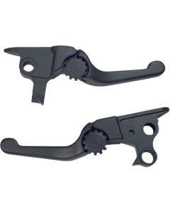 PSR 12-01652-22 Black Anthem Shorty Lever Set Pair Harley FLH/T 08-16