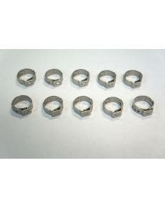 Oetiker Stepless One Ear Hose Clamp Harley - Size 5/8" 15.7mm 10 Pack