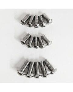 Polished Harley Rear x5 Front x10 Brake Rotor Bolts Softail Dyna Touring HD