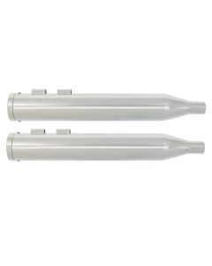 Mid-USA 97026 Chrome 4" Exhaust Slip-On Mufflers 95-16 Harley Touring Dresser