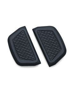 Kuryakyn 5903 Satin Black Hex Passenger Floor Board Inserts 86-19 Harley Touring