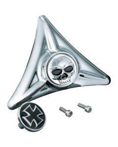 Kuryakyn 3158 Chrome License Plate Mounting Hole Cover Harley 3-Bolt