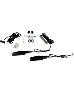 Custom Dynamics Black Rear Mini LED Red Turn Signals Harley & Custom 12v