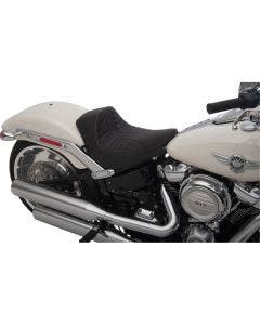 Drag Specialties Black Scorpion Solar Reflective EZ-On Seat Harley Softail 18-Up