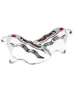 Hawg Halters HHI Chrome FKDDCC5018 4-Piston Front Dual Disc Calipers Harley FLH/T 08-20