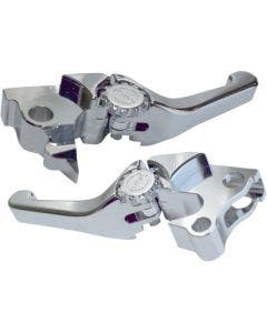 PSR 12-01655-20 Chrome Anthem Shorty Lever Set Pair Harley Sportster XL 14-20