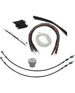 FBI EZ Install 16" Black Handlebar Install Kit 4 Harley 08-13 Hydraulic Clutch