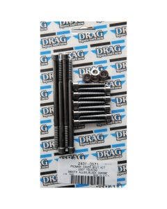 Drag Specialties Black Smooth Primary Cover Bolt Kit 4 Harley 07-16 Touring