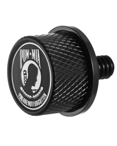 Figurati Black POW MIA Seat Mounting Knob 4 Harley 65-22 Touring