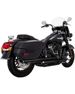 Vance & Hines 3" Black Twin Slash Slip-On Mufflers Harley 18-24 FLHC/FLHCS/FLI