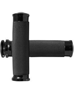 Avon IN-TO-CC-86-AN Anodized Black Custom Contour Billet Grips Indian 18-20