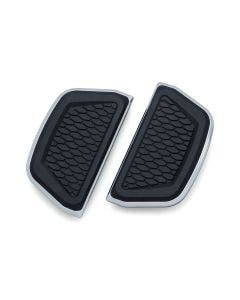 Kuryakyn 5902 Chrome Hex Passenger Floor Board Inserts 86-19 Harley Touring FL