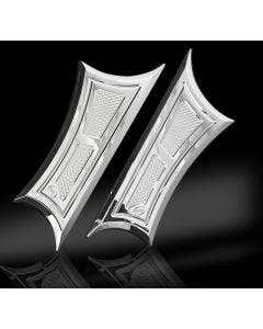 RC Components Chrome Velocity Series Driver Floorboards for Harley FLH/T & ST | RC-FLB-01C