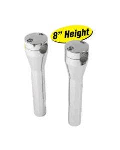 Chrome 1" Handlebar Steel Riser Set 8" Harley & Custom Chopper Bagger 41052