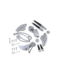 Hawg Halters HHI FCK-S18C-FR-S Chrome Forward Control Kit Pegs H-D Softail 18-Up