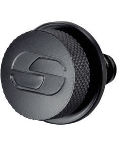 Saddlemen 8909B Black Seat Mounting Knobs Knurled Billet Harley Fit 1/4"-20
