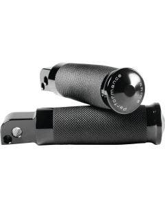 Performance Machine Black Contour Rear Footpegs Harley M8 Softail 18-20
