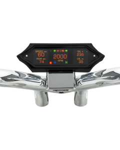 Dakota Digital MLX-9000 Series Speedometer Gauge Black Spiked Harley Canbus 14-Up
