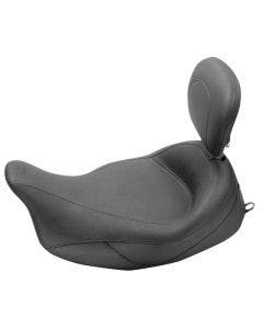 Mustang 79446 Black Super Vintage Solo Seat Removeable Backrest 08-23 Harley FLH