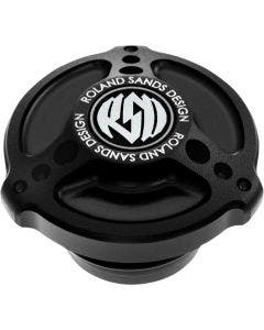 Roland Sands Design Gas Fuel Cap Tracker Black Ops Harley Big Twin 96-20