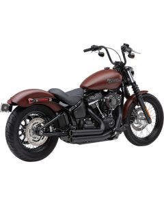 Cobra USA 6713B Black 909 2-Into-1 Full Exhaust System 18-19 Harley Softail FL