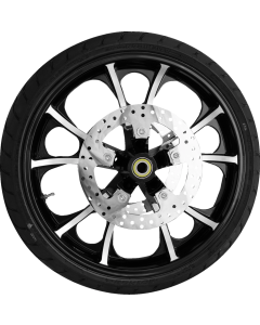 Coastal Moto Cut 21" Largo Front Wheel/Rotor/Tire Combo 4 Harley 08-24 Touring