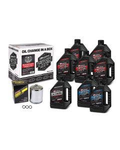 Maxima 90-129018PC Synthetic Oil Change Kit w/ Chrome Filter H-D Milwaukee Eight