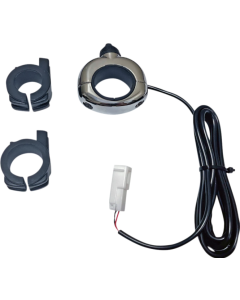 Custom Dynamics Chrome Auxiliary Handlebar Mounted On/Off Switch 7/8” to 1-1/4” Bars