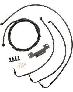 LA Choppers Cable Brake Line Kit 12-14 Ape Hanger Midnight No ABS Harley M8 17-Up