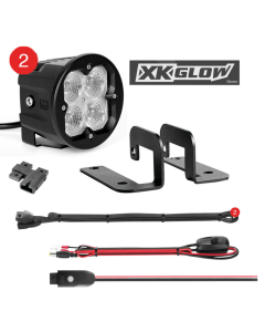 XK Glow C3 Cube Flood Lights Fog Mount RGB Accent Lighting Kit XK065003-FL-KIT