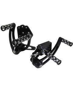 V-Factor 45844 Black Billet Forward Controls 00-17 Harley Softail 5-Spd Big Twin