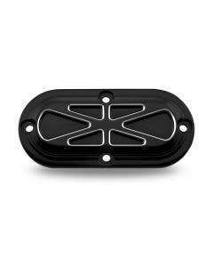 Performance Machine PM Black Contrast Cut Formula Inspection Cover Harley 84-06