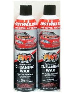 Waterless Wash Carnauba & Wax Fastwax FW1 Spray Can Removes Cleans Tar Dirt Bugs 2 Pack