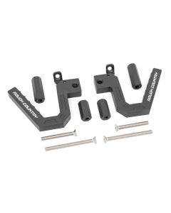 Rough Country 6507 Black Aluminum Grab Handles Front Jeep Wrangler JK 07-18