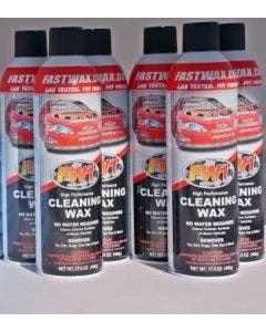 Waterless Wash Carnauba & Wax Fastwax FW1 Spray Can Removes Cleans Tar Dirt Bugs 6 Pack