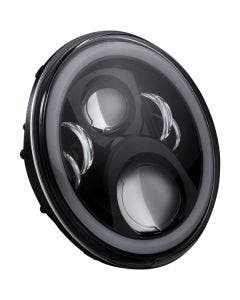 Custom Dynamics Black ProGlow 7" LED Headlight w/ Color Halo Harley 94-13